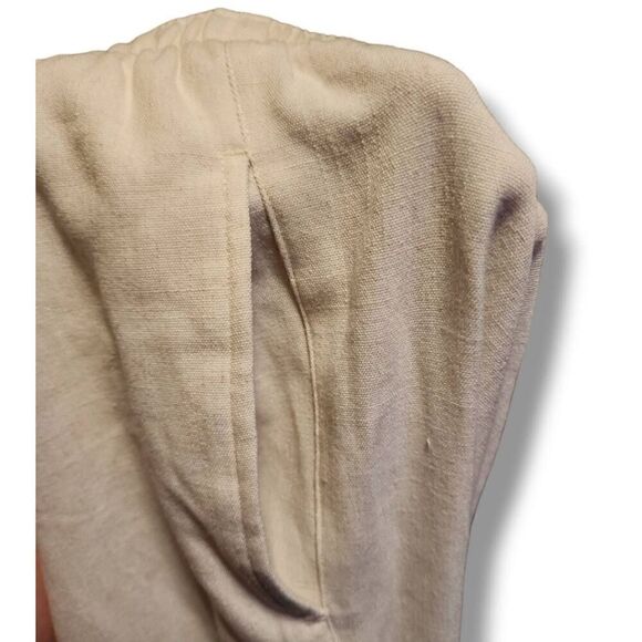 Vintage Linen Drapers and Damon's Women's White Stretchy Pants stretch sz L Beac - Picture 4 of 5